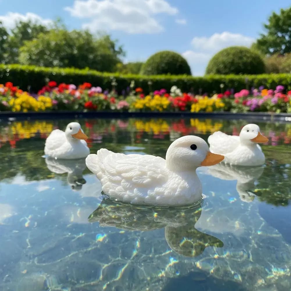 Canard leurre flottant 3D réaliste - Appât chasse et pêche mallard flottant sur l'eau naturel