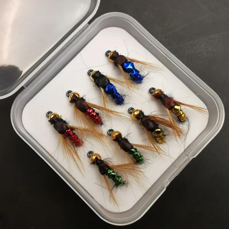 Kit mouches artificielles pêche truite nymphs scuds insectes leurres 4 8 32 pièces pour pêche à la mouche