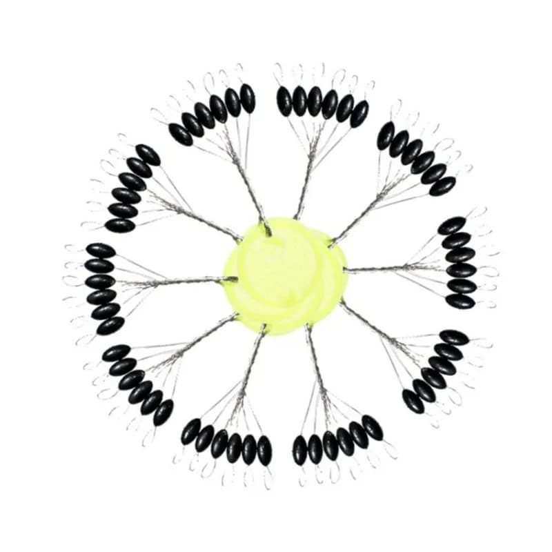 Lot de 120 bouchons ovales en caoutchouc silicone pour flotteur de pêche à la carpe et