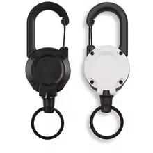 Porte-badge rétractable extensible avec mousqueton robuste pour clés, sacs et équipement de pêche