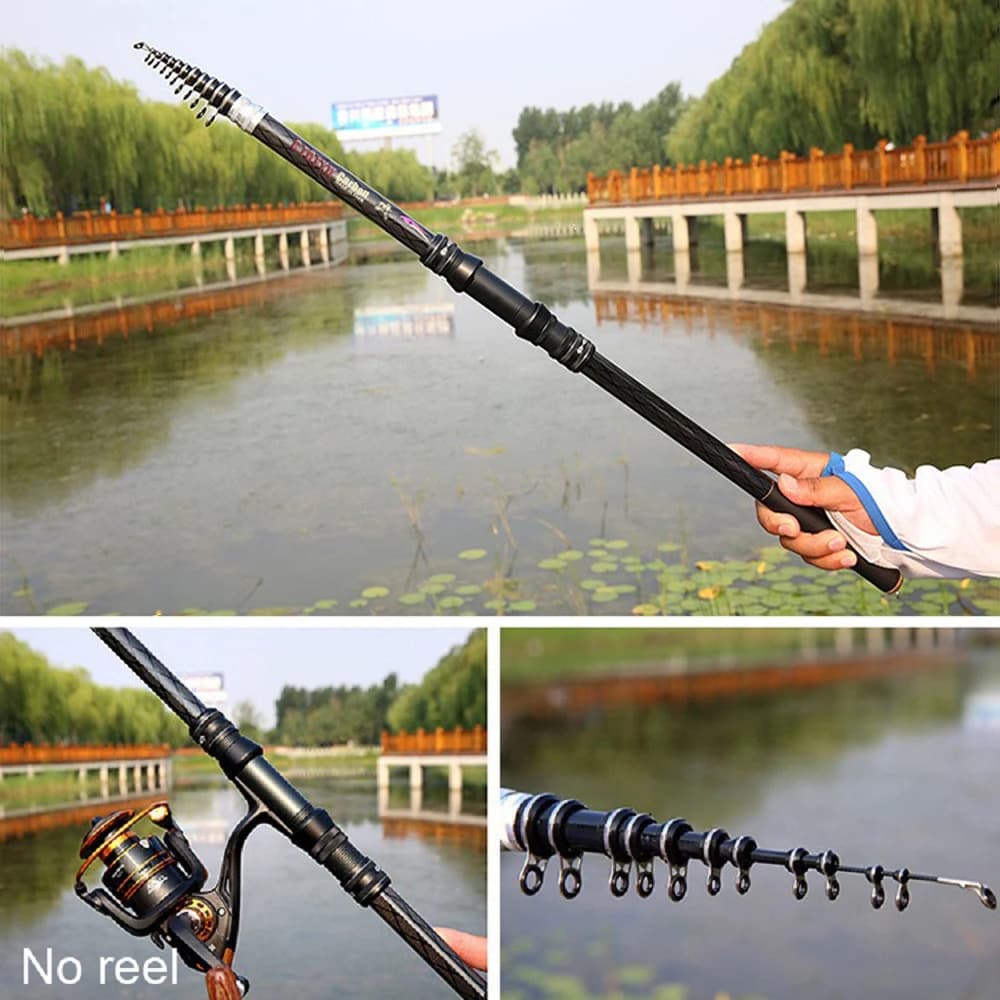 Canne rock fishing carbone télescopique 2.7m à 7.2m ultra-légère pour pêche en mer et carpe voyage