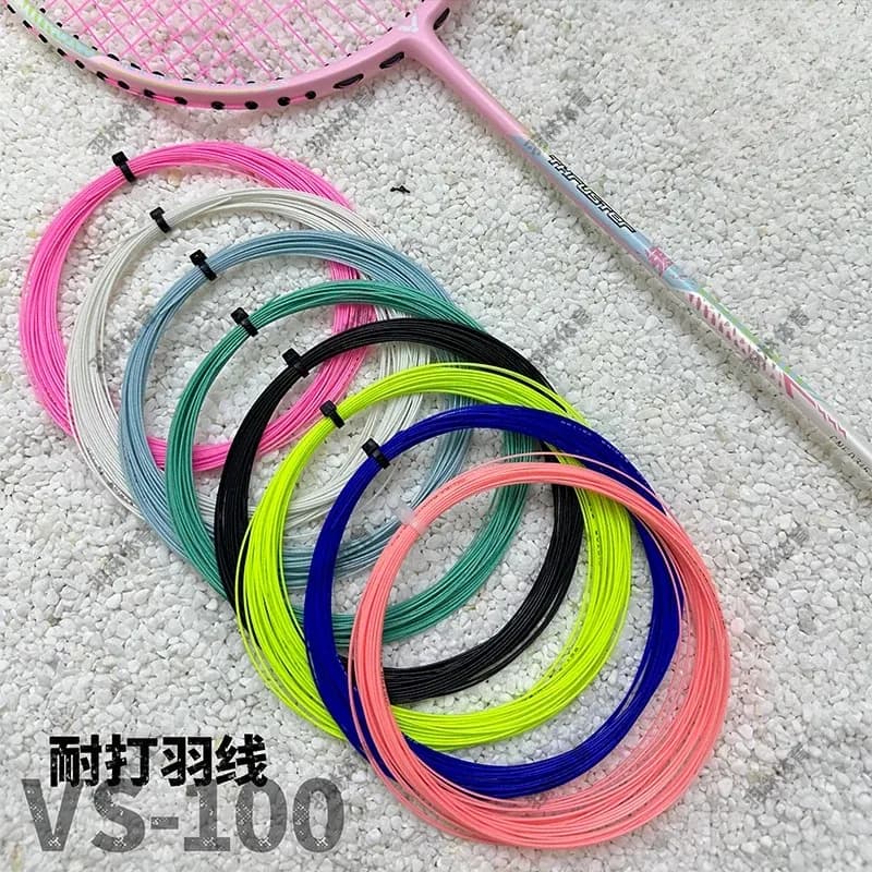 Cordes badminton VS-100 originales nylon durable - Lot de 5 cordes pour raquette de badminton
