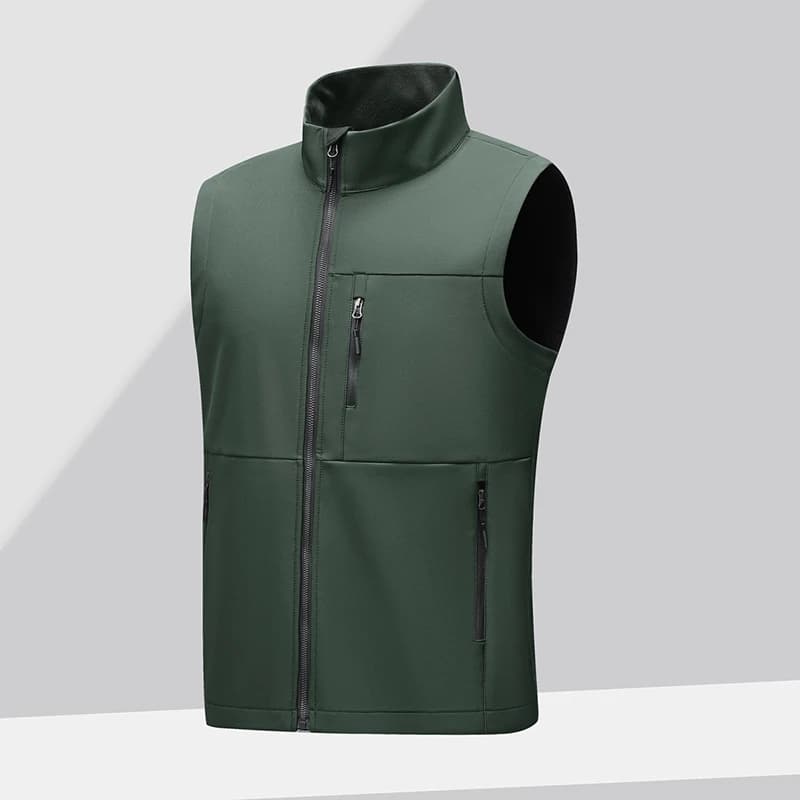 Veste polaire homme sans manches imperméable et coupe-vent pour running et travail hiver