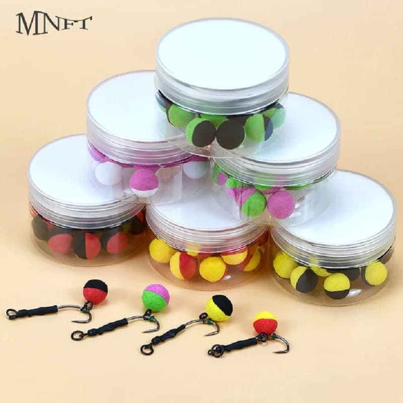 30 pop up boilies MNFT pour pêche à la carpe - appâts flottants deux tons avec boules de mousse
