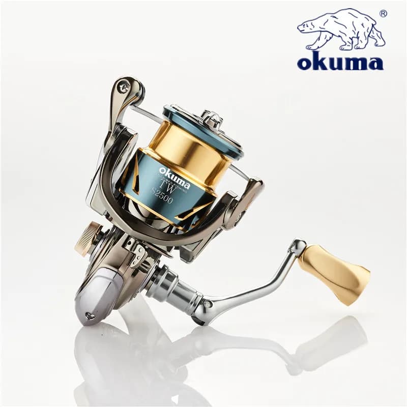 Moulinet de pêche mer Okuma tout métal - 12+1BB, drague max 15kg, anti-corrosion eau salée - Tailles 1000 à 5000