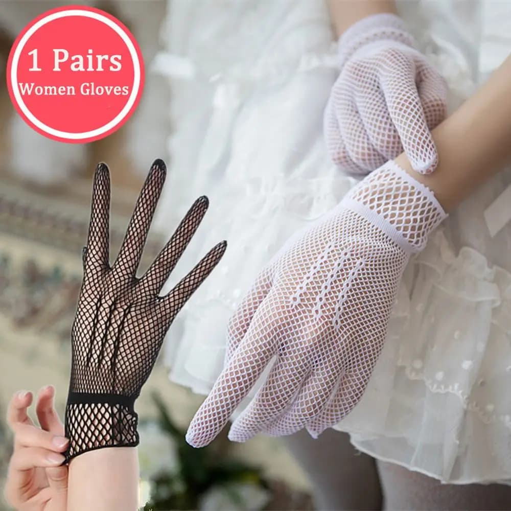 Gants mariée pêche nylon élégants protection UV conduite soirée accessoire raffiné