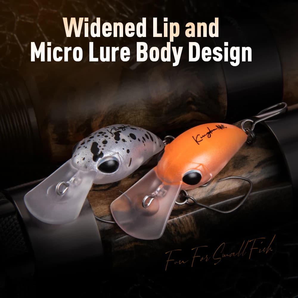 Leurre dur flottant Kingdom Small Crank Minnow 1.5g et 3.2g pour la pêche de la truite