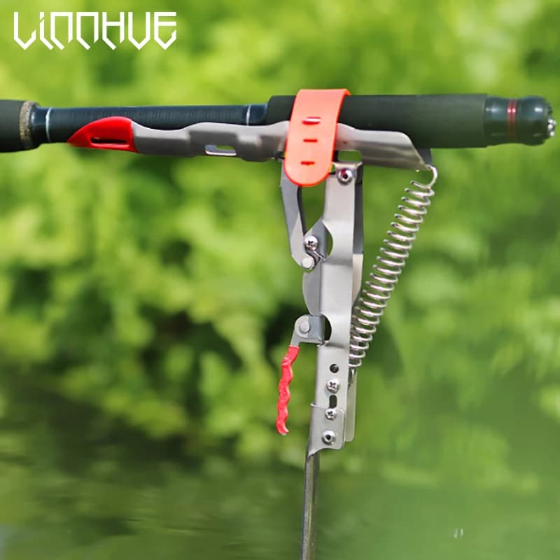 Support de canne à pêche automatique en acier inoxydable réglable et pliable