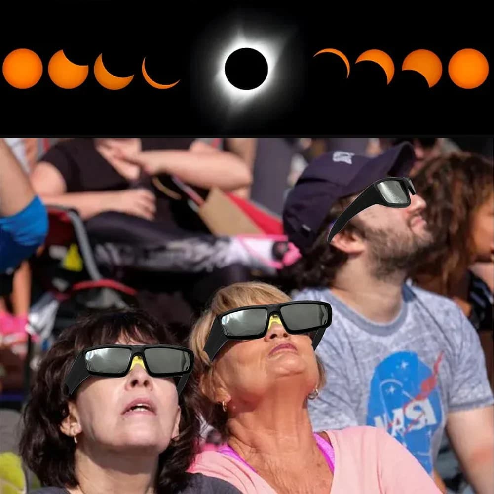Lunettes éclipse solaire papier sécurité observation soleil protection UV pêche