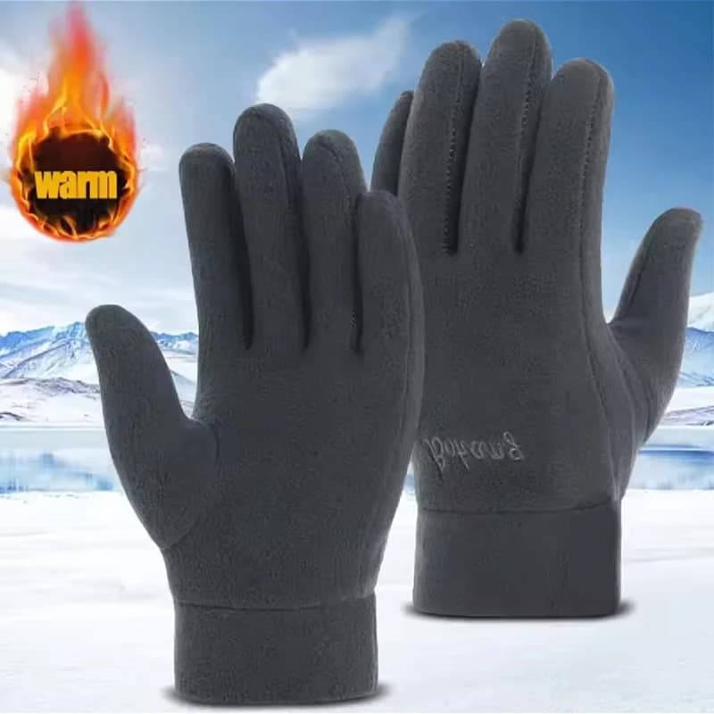 Gants hiver épais thermiques polaire pleine main résistance froid vent ski vélo hommes femmes