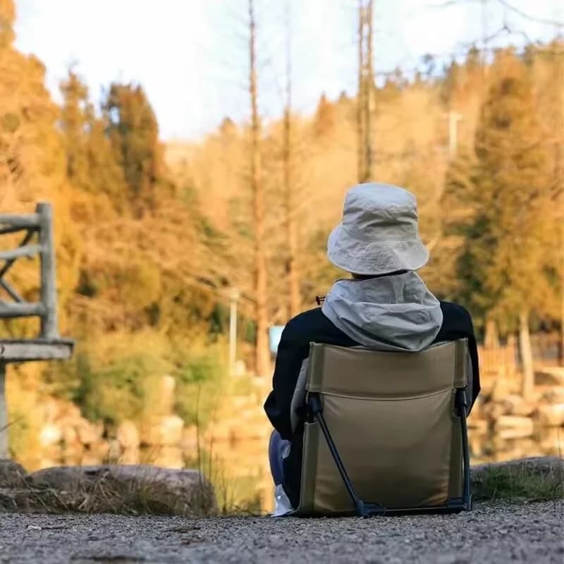 Chaise pliante confortable pêche portable pour plage camping jardin siège dossier