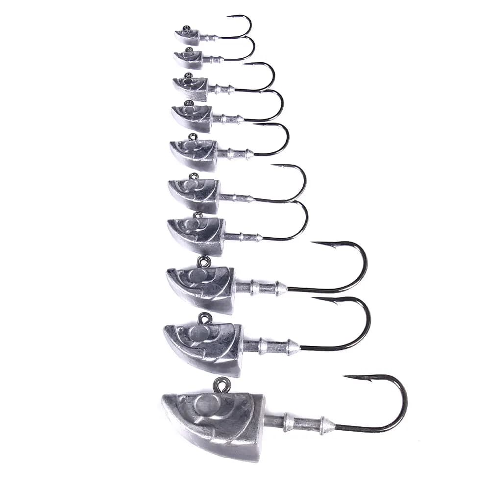 Tête de jig lourde triangle longue hampe pour leurres souples et vers pour la pêche