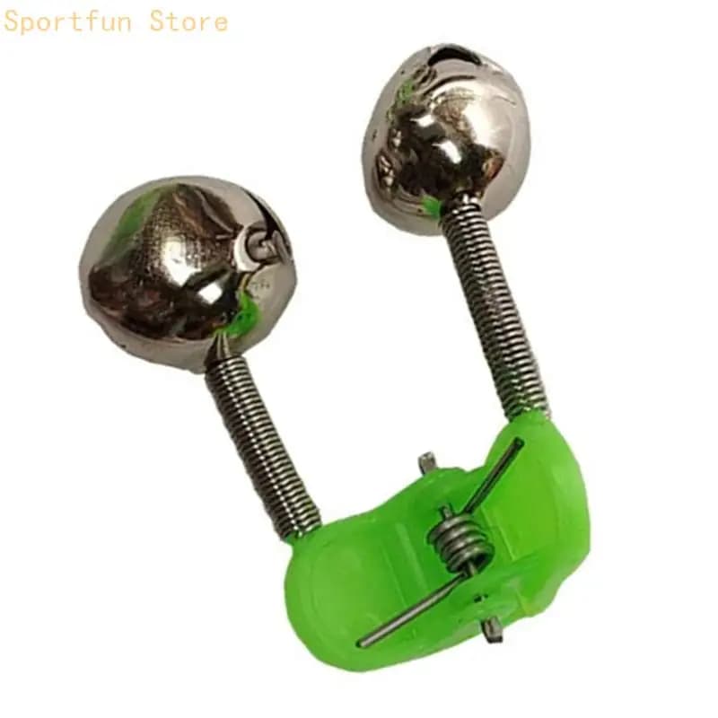 100 pièces cloches d'alarme double pour canne à pêche avec clips X7JD - lot économique