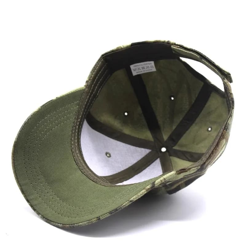 Casquette camouflage snapback unisexe hip hop - Chapeau pêche armée pour groupe activité