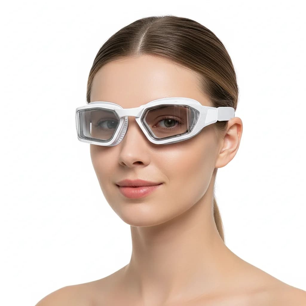 Lunettes de natation correctrices adultes anti-buée vision HD avec clips nasaux interchangeables