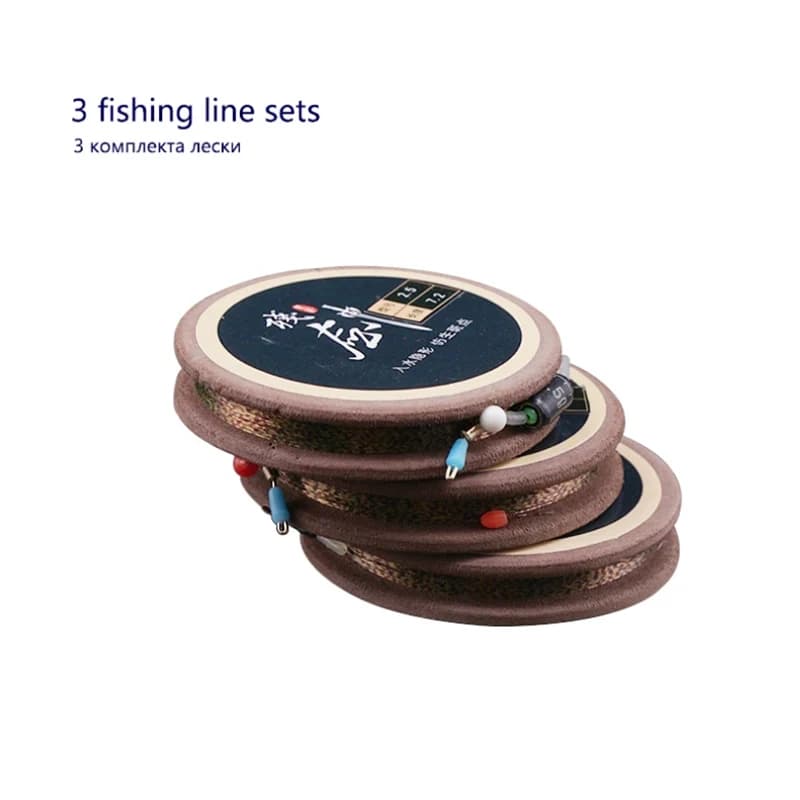 3 bobines de ligne de pêche haute résistance grand angle pour combinaisons de montage et forte
