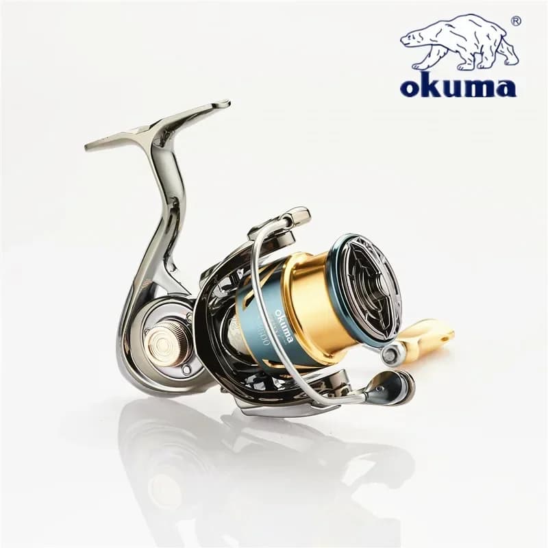 Moulinet de pêche rotatif Okuma anti-corrosion mer 15KG avec bobine shallow line 1000 à 5000