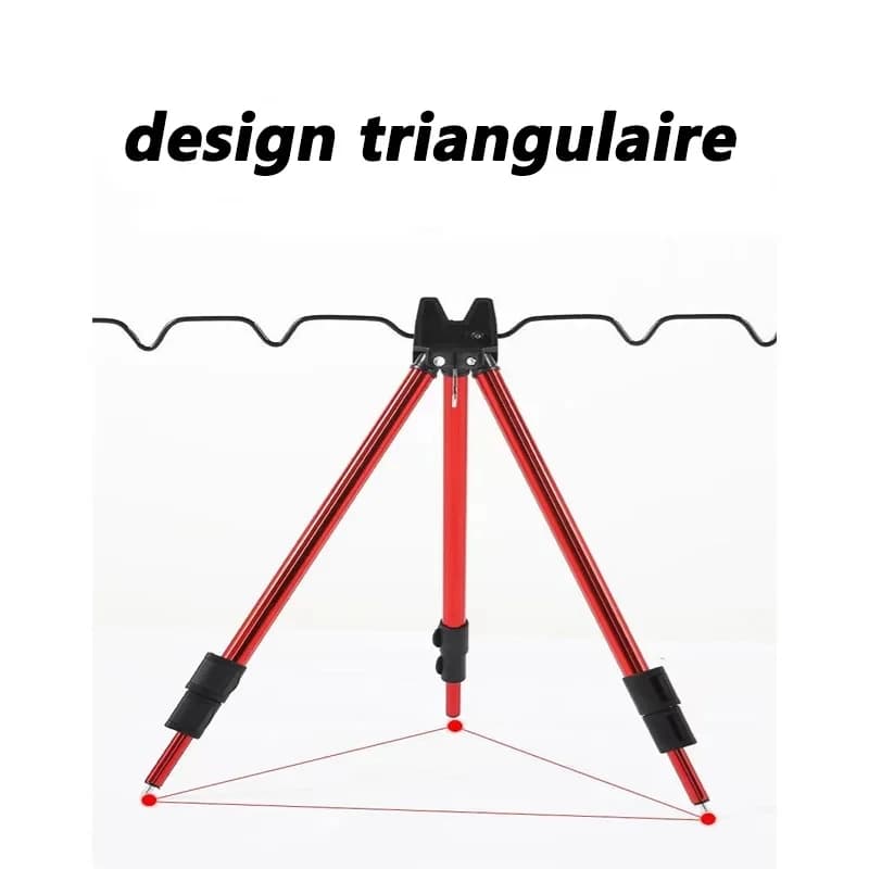 Support de canne télescopique 3 positions - Porte-canne réglable et stable pour pêche confortable