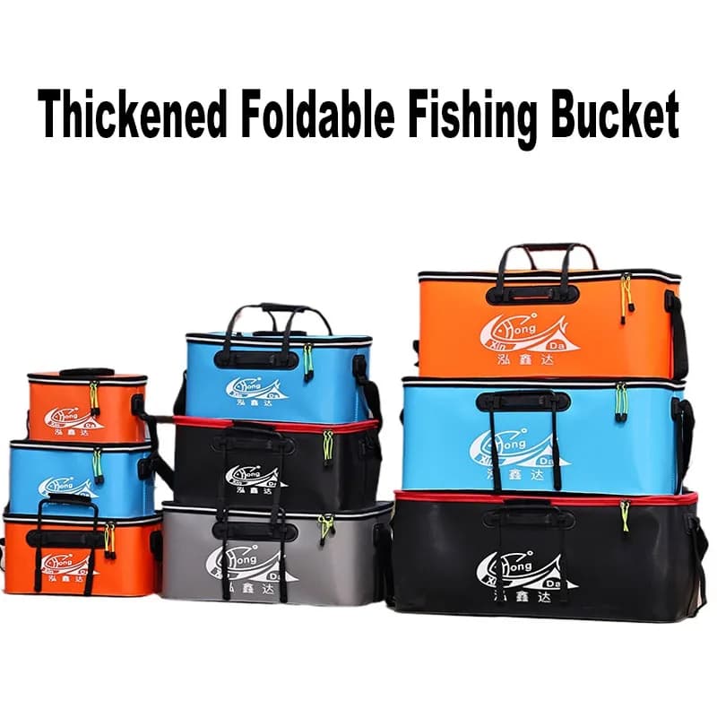 Bac à poissons vivants pliable sans pompe à oxygène - Réservoir EVA portable pour pêche en extérieur