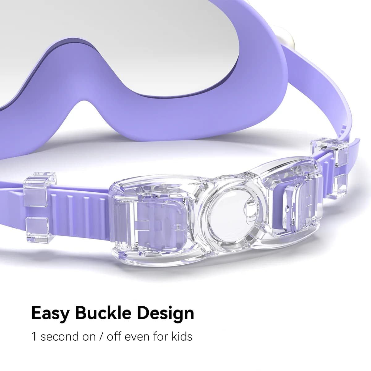 Lunettes de natation enfant 3-15 ans grande monture étanches vision large anti-buée UV réglables