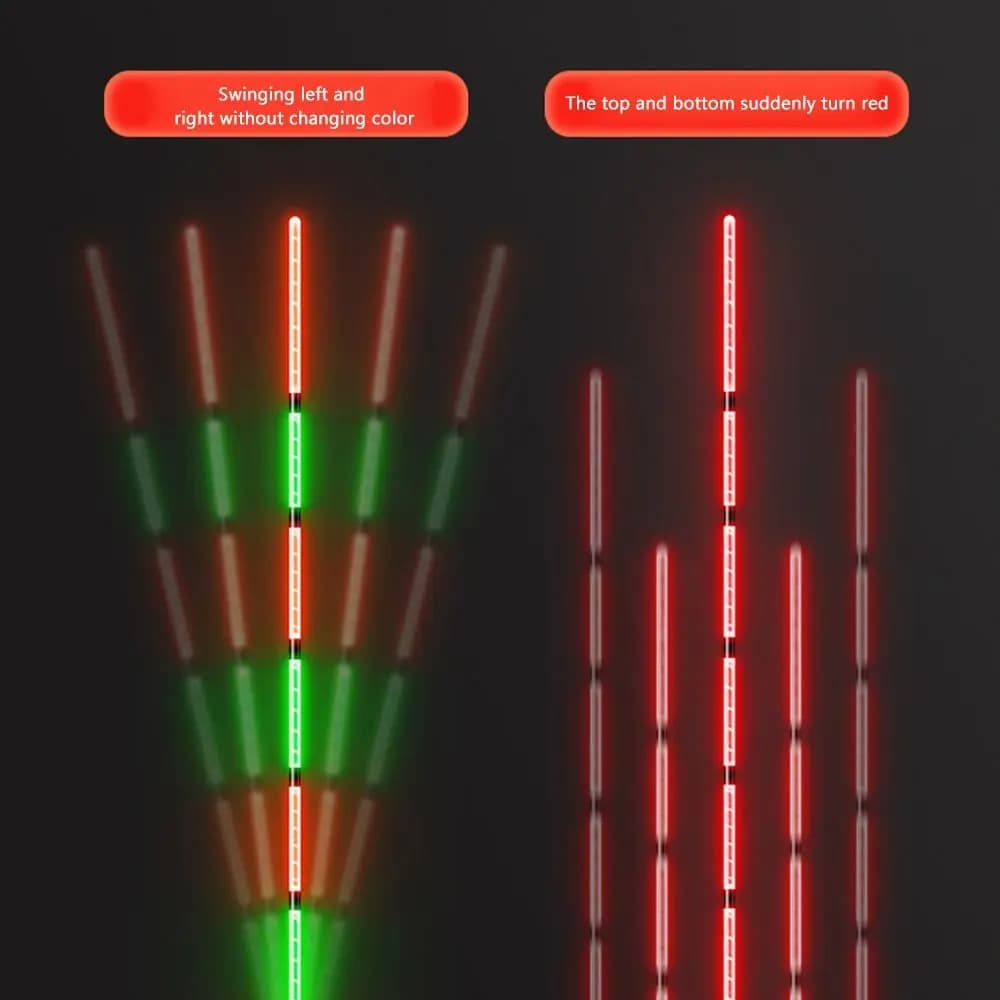 Flotteur LED intelligent 2025 pour pêche nocturne - Capteur gravité et signal lumineux longue durée
