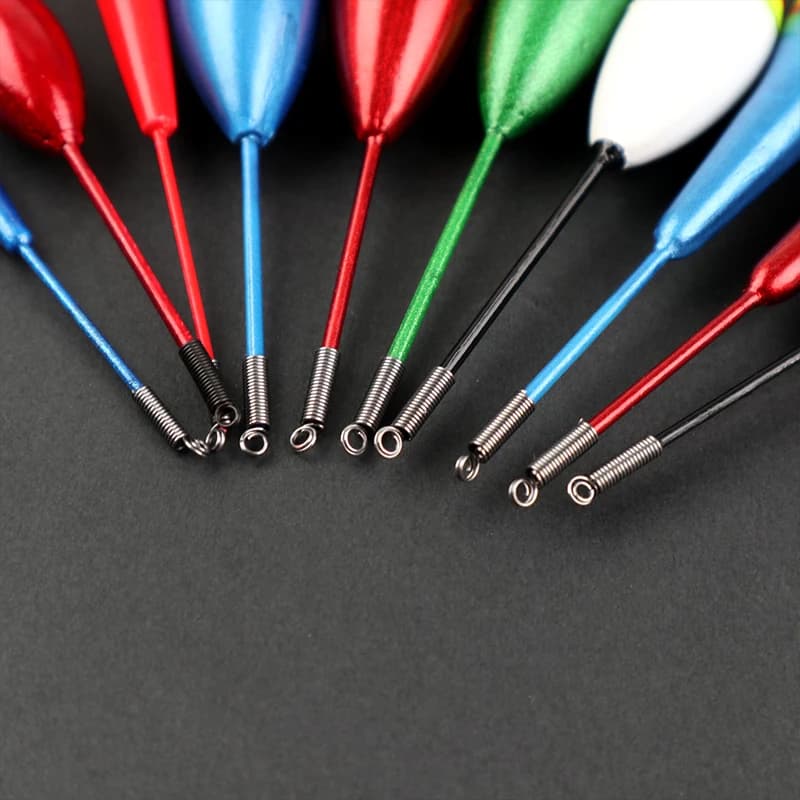 10 flotteurs de pêche lumineux mix tailles et couleurs - accessoires flottants pour pêche en eau douce
