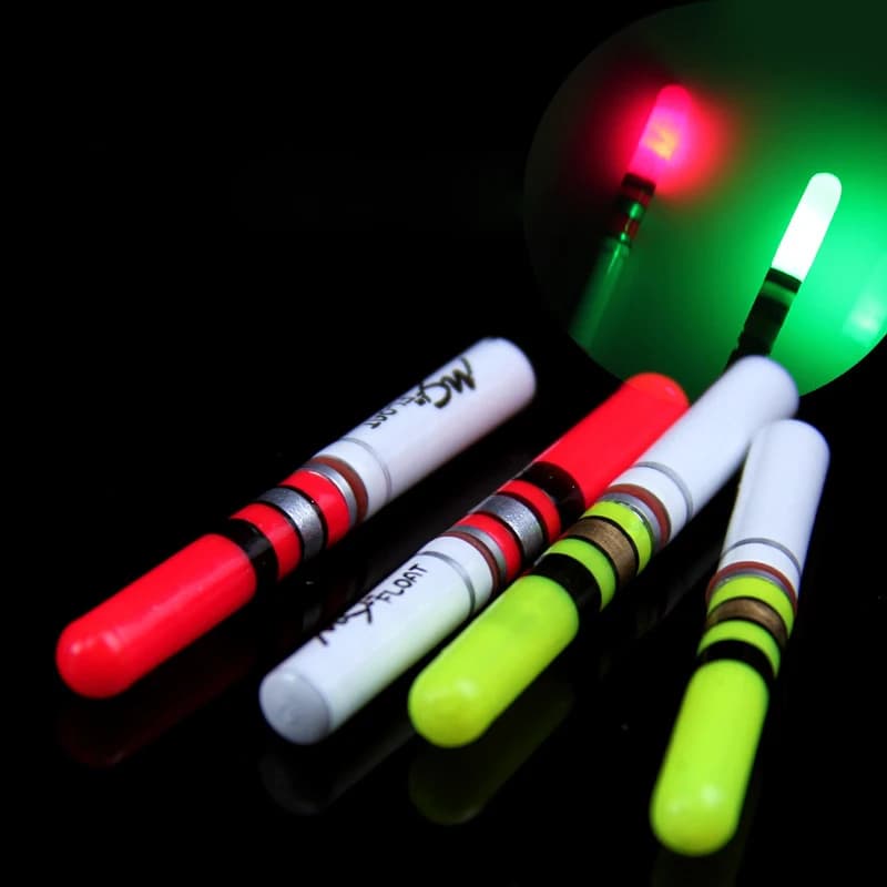 10 bâtons lumineux LED pour flotteurs de pêche de nuit, avec piles CR322 incluses, accessoires lumineux