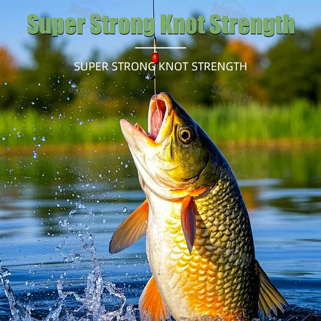 Ligne nylon SeaKnight CARP 500m invisible sous l'eau - Anti-usure pour pêche de la carpe 10-25LB