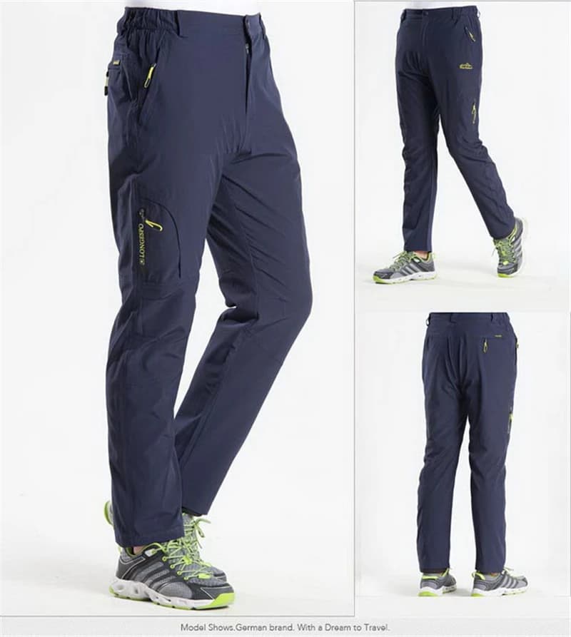 Pantalon randonnée pêche été homme stretch séchage rapide respirant fin cargo