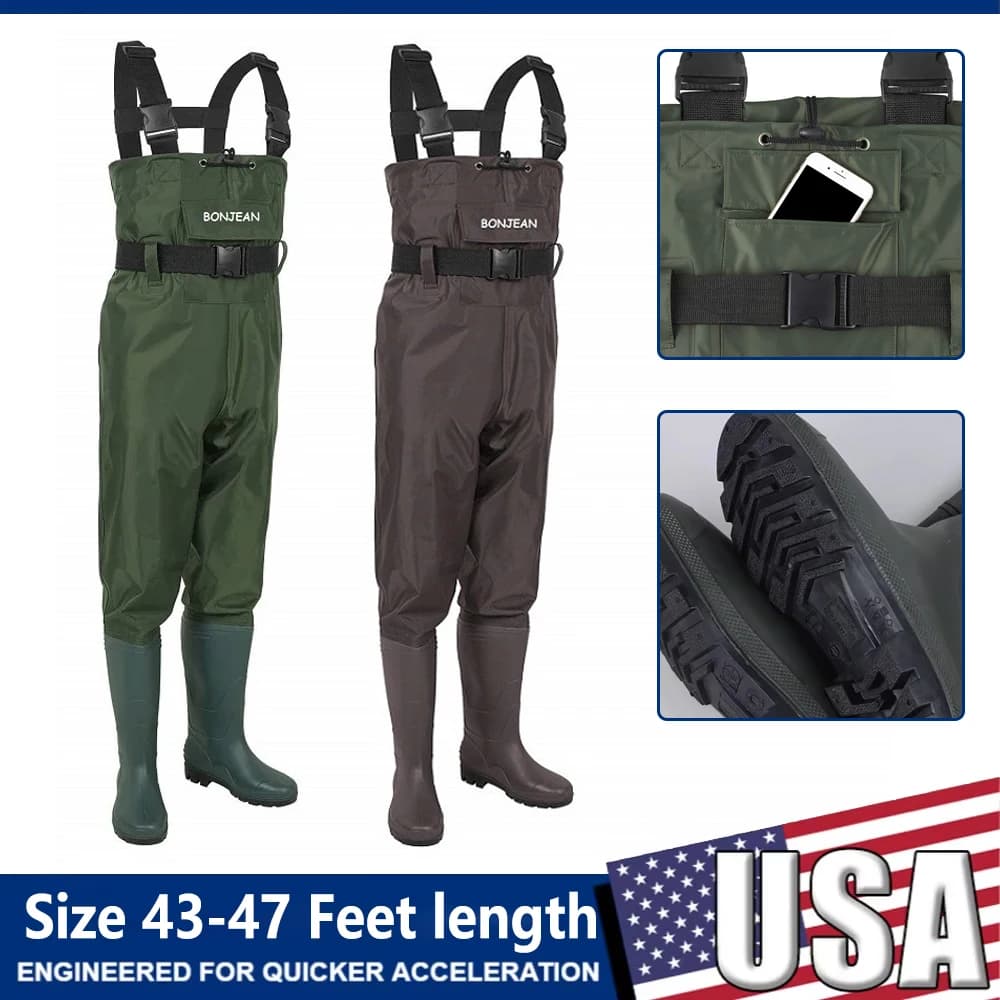 Combinaison de pêche étanche respirante avec bottes pour hommes et femmes idéale rafting et chasse