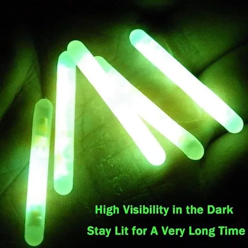 Bâtons lumineux pêche nocturne 10/50 pièces lumière fluorescente rouge pour embouts canne flotteurs