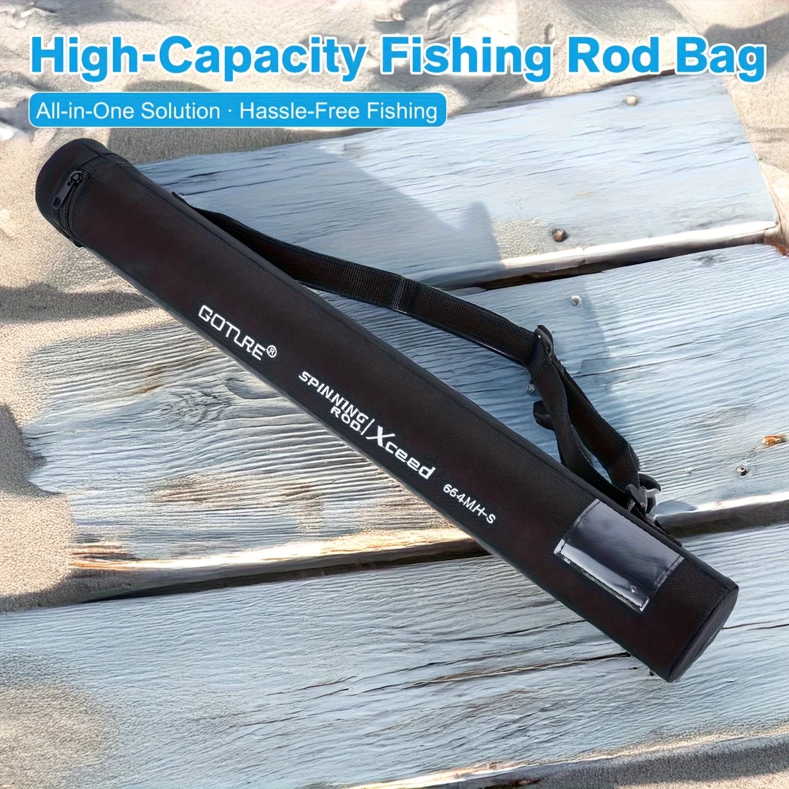 Tube de protection pour canne à pêche portable Goture, résistant aux chocs, sac de voyage pêche