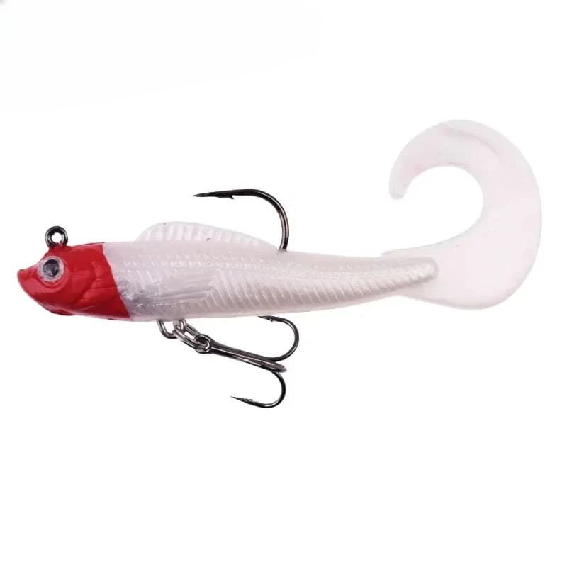 6 leurres souples avec queue nageuse pour bar et carpe, appâts artificiels en silicone pour pêche au leurre