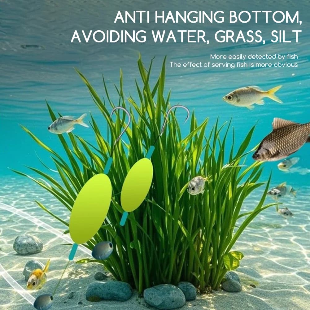Bas de ligne pêche surf casting avec flotteurs et hameçons sans ardillon pour pêche en mer et eau douce