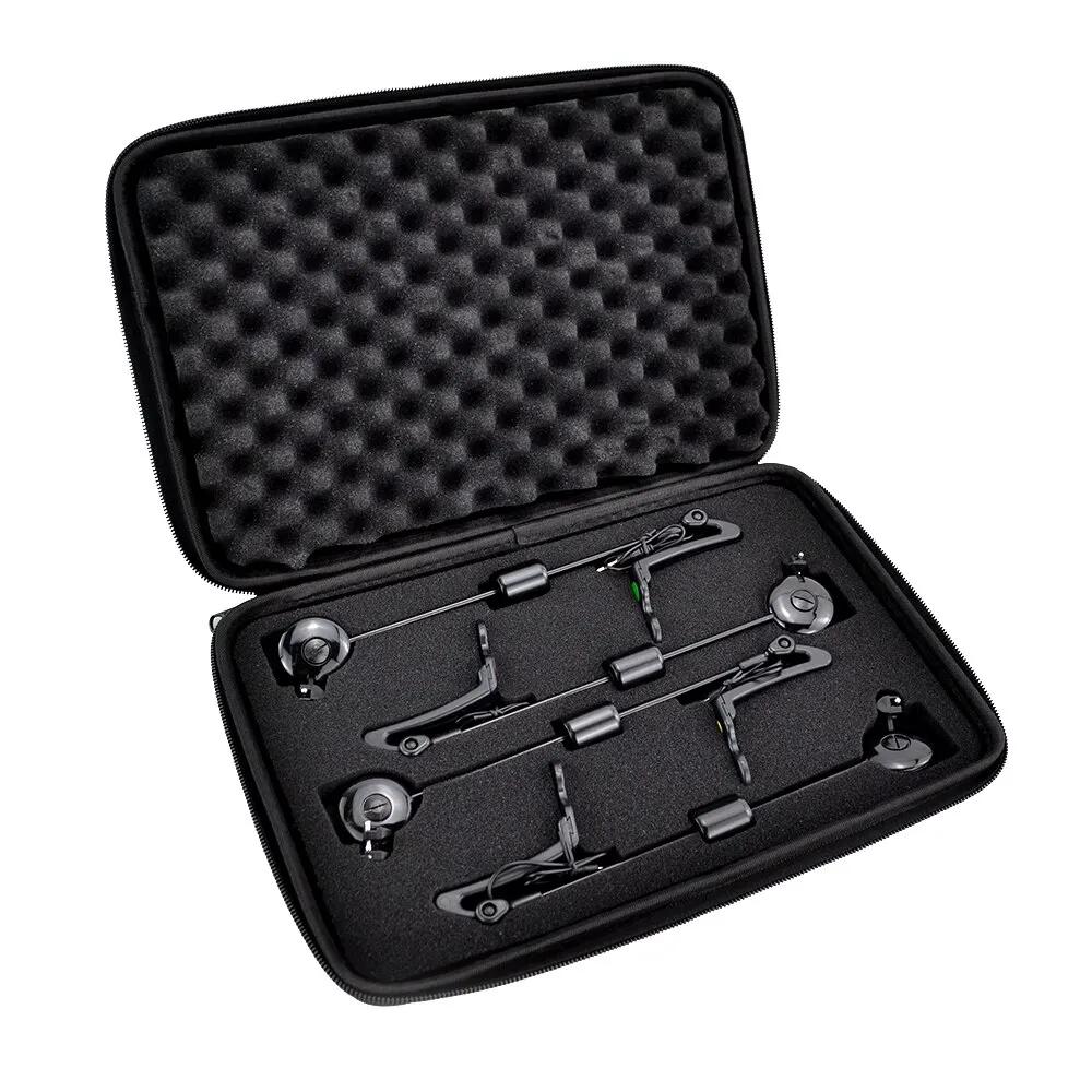 Set 4 indicateurs swingers LED Hirisi pour pêche à la carpe - Drop Off Indicator B2022 4 couleurs avec étui