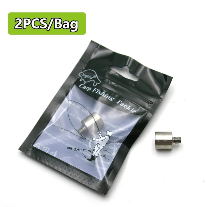 Connecteurs pour swingers d'alarme carpe - indicateurs drop off en chaîne acier inox 2 pièces
