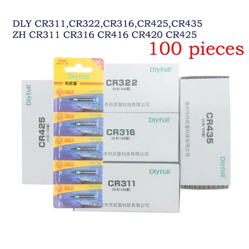100 flotteurs lumineux pour pêche en lac et rivière - Flotteurs DLY CR311 322 425 + hameçons