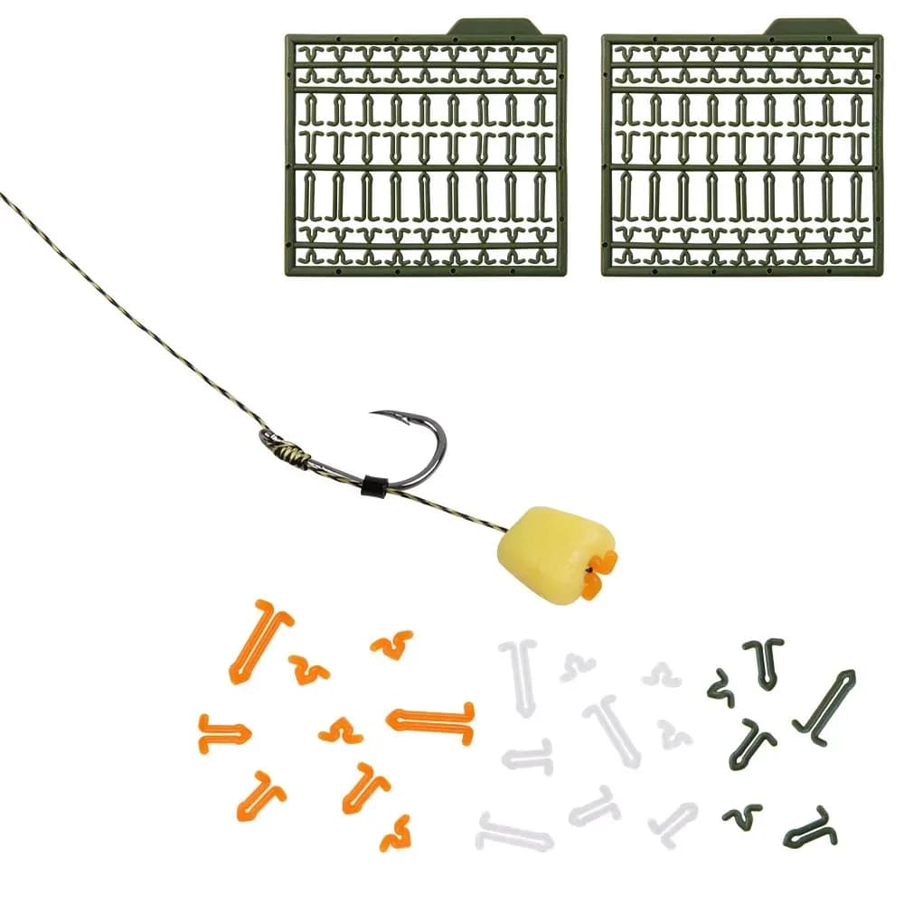 Stoppers pour cheveu de pêche à la carpe - 5 pièces avec rallonge pour esches bouillettes et appâts