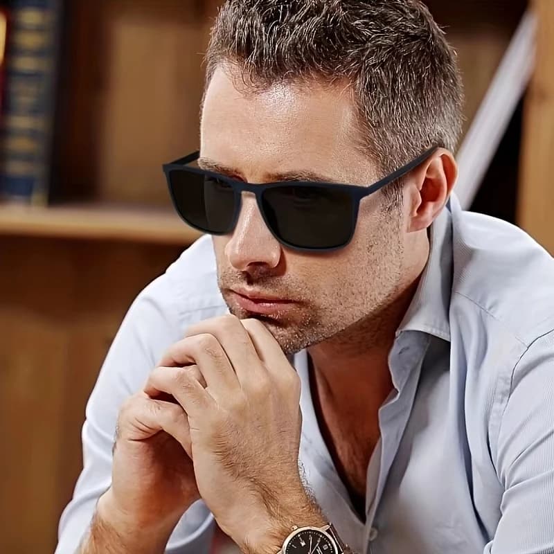 Lunettes de soleil polarisées carrées 2025 protection UV400 anti-éblouissement pêche conduite vacances