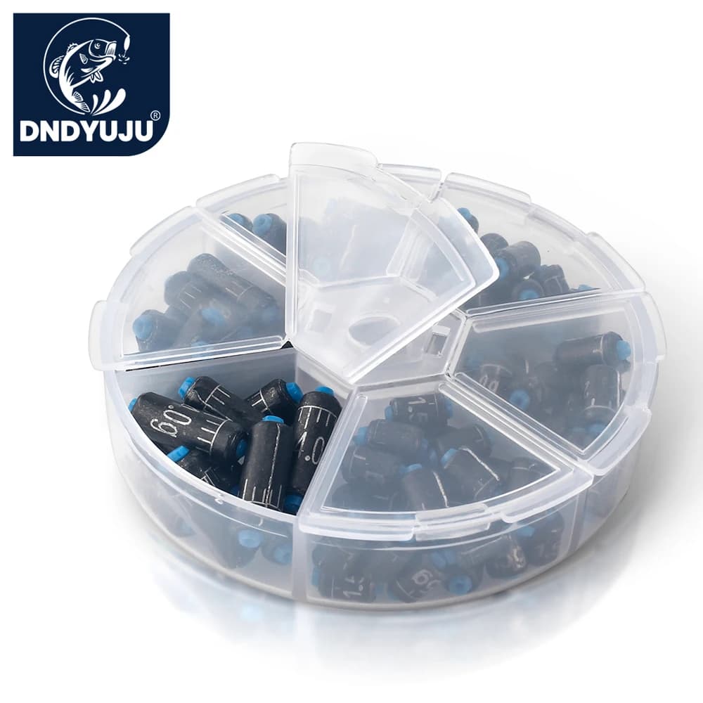 Set de plombs de pêche DNDYUJU 60 pièces avec règle et clips de remplacement rapide, plombs