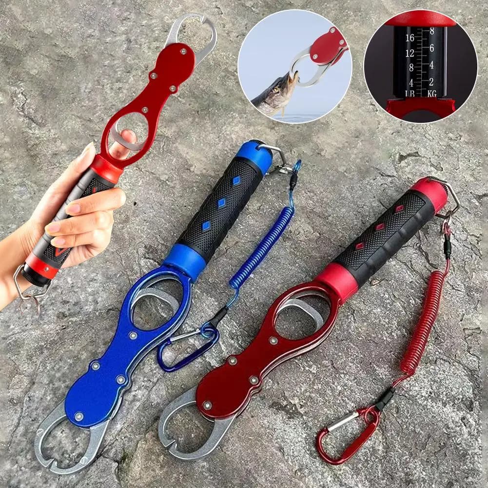 Balance pêche digitale avec pince rotative aluminium - Outil léger précis pour capture et remise à l'eau poissons