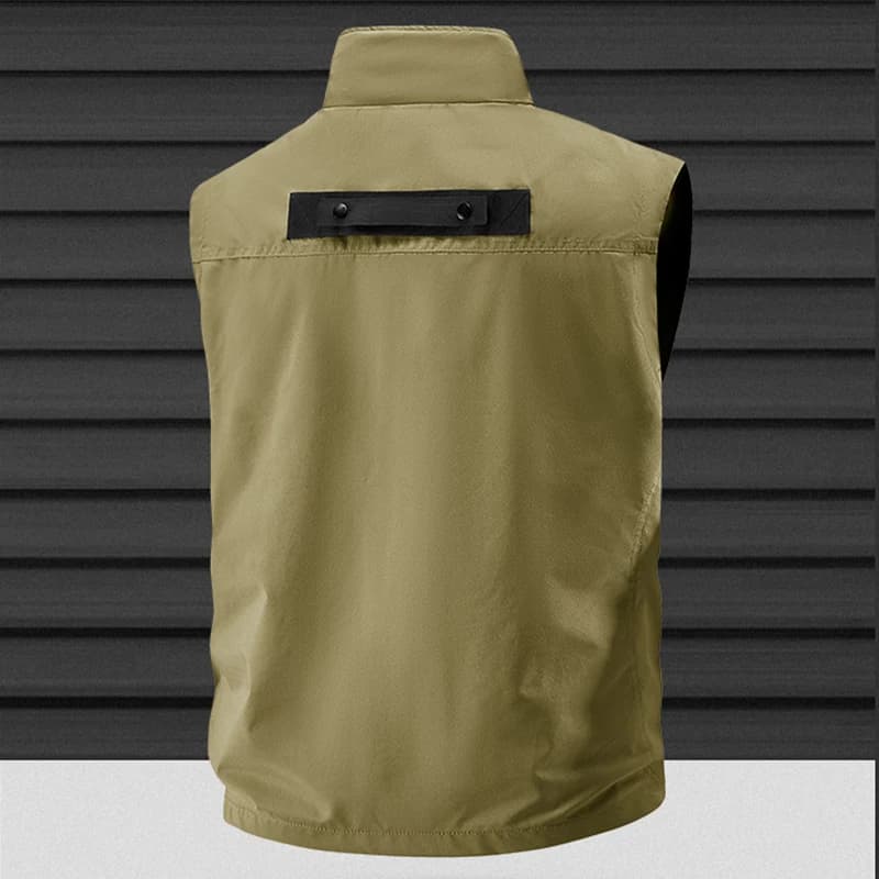 Veste de pêche grande taille homme 2025 respirante et séchage rapide avec multiples poches