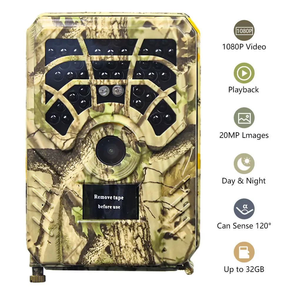 Caméra de chasse 20MP 1080P vision nocturne infrarouge 940nm détection mouvement piège photo faune