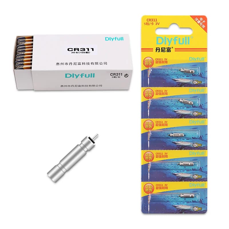 Flotteurs lumineux électriques pour la pêche 100 pièces avec broche lithium CR311 CR316 CR322 CR425 CR435