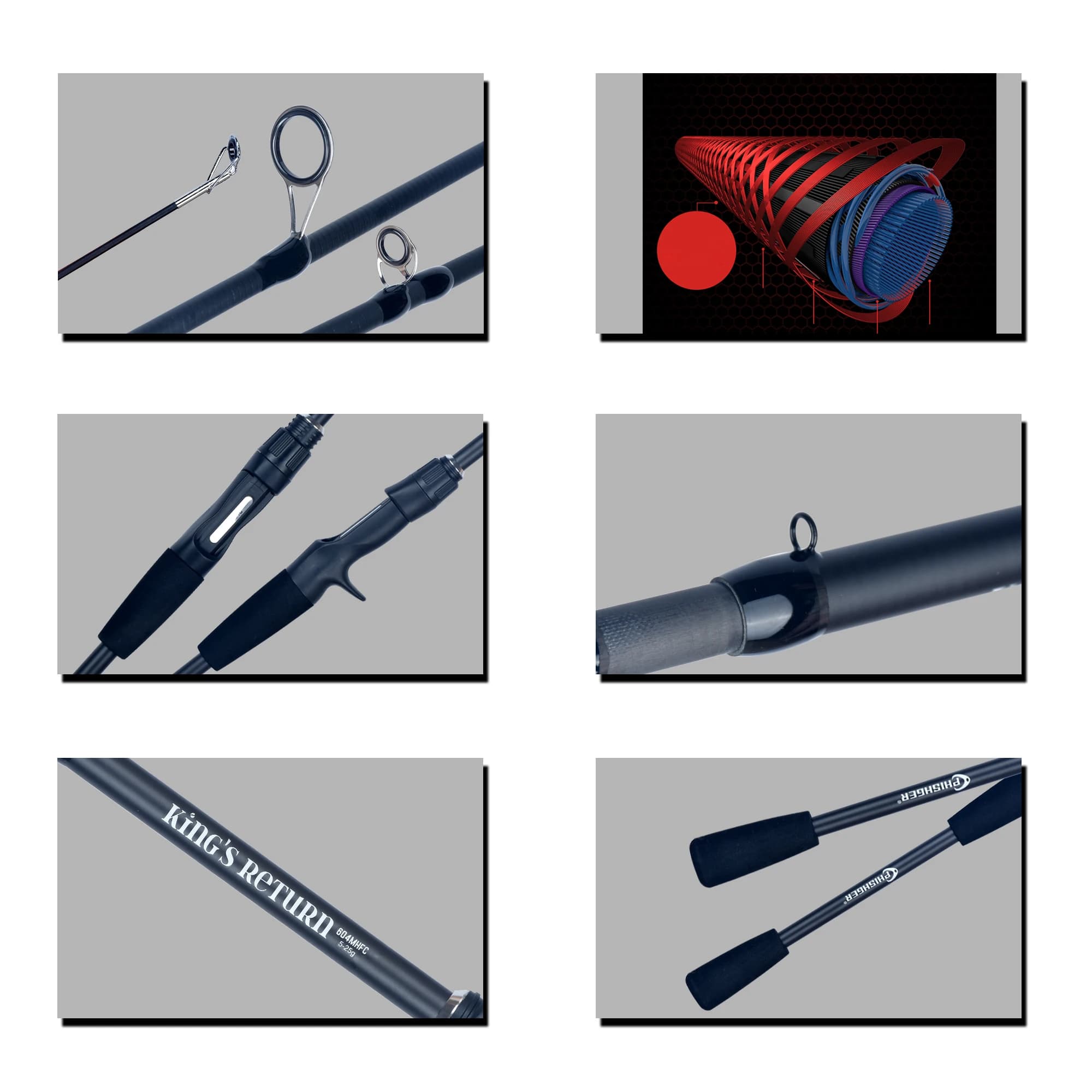 PHISHGER Canne à pêche ultra-légère travel M Fast pour truite, casting 5-30g, idéale spinner et baitcasting