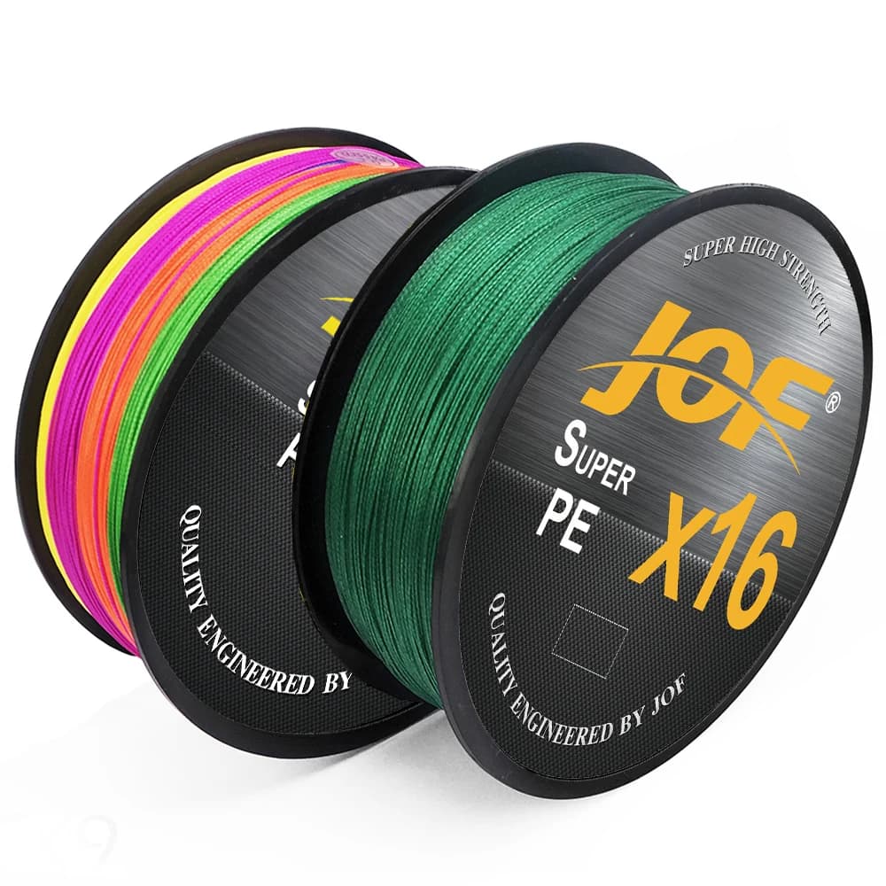 Ligne tressée JOF X16 16 brins 500M haute résistance 25-100LB - Multifilament PE ultra-souple et durable