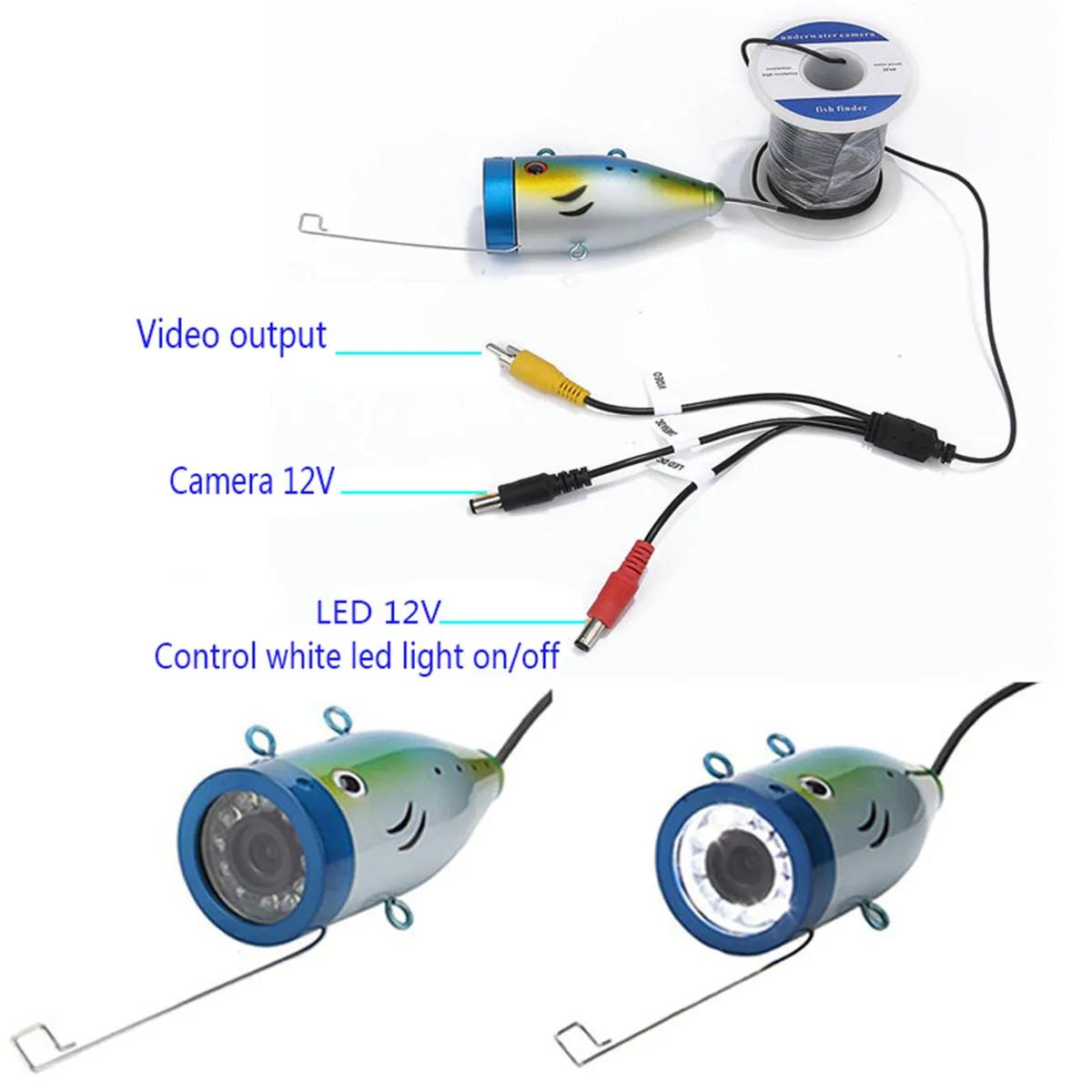 Caméra sous-marine HD 7 pouces 1000TVL pour pêcheur - Écran moniteur avec LED blanches et gros flotteur