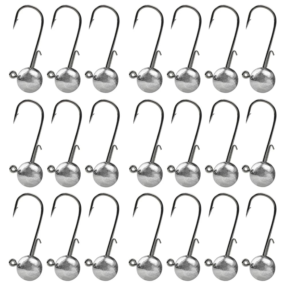 50 hameçons plombés ronds pour pêche de la carpe et carnassiers, leurres ned rig pour truite,