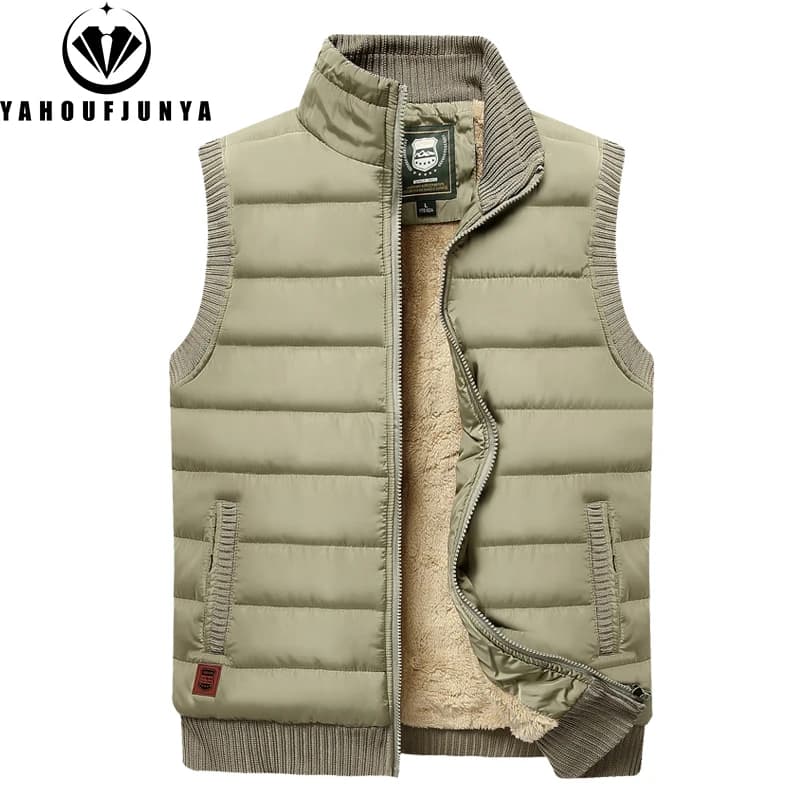 Gilet chaud pêche hiver homme - Veste sans manches coupe-vent pour pêche en automne et hiver