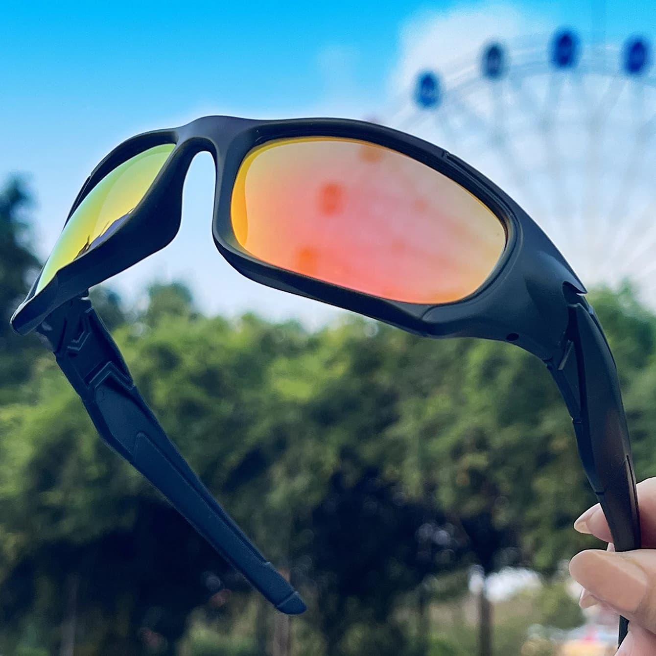 Lunettes de soleil polarisées camouflage pour pêche et outdoor - protection UV maximale pour hommes et femmes